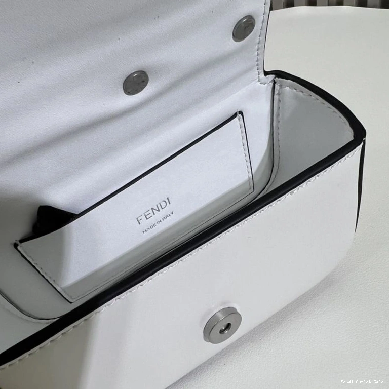 Affordable In F Calf Bag Leather White Fendi Nano 0804